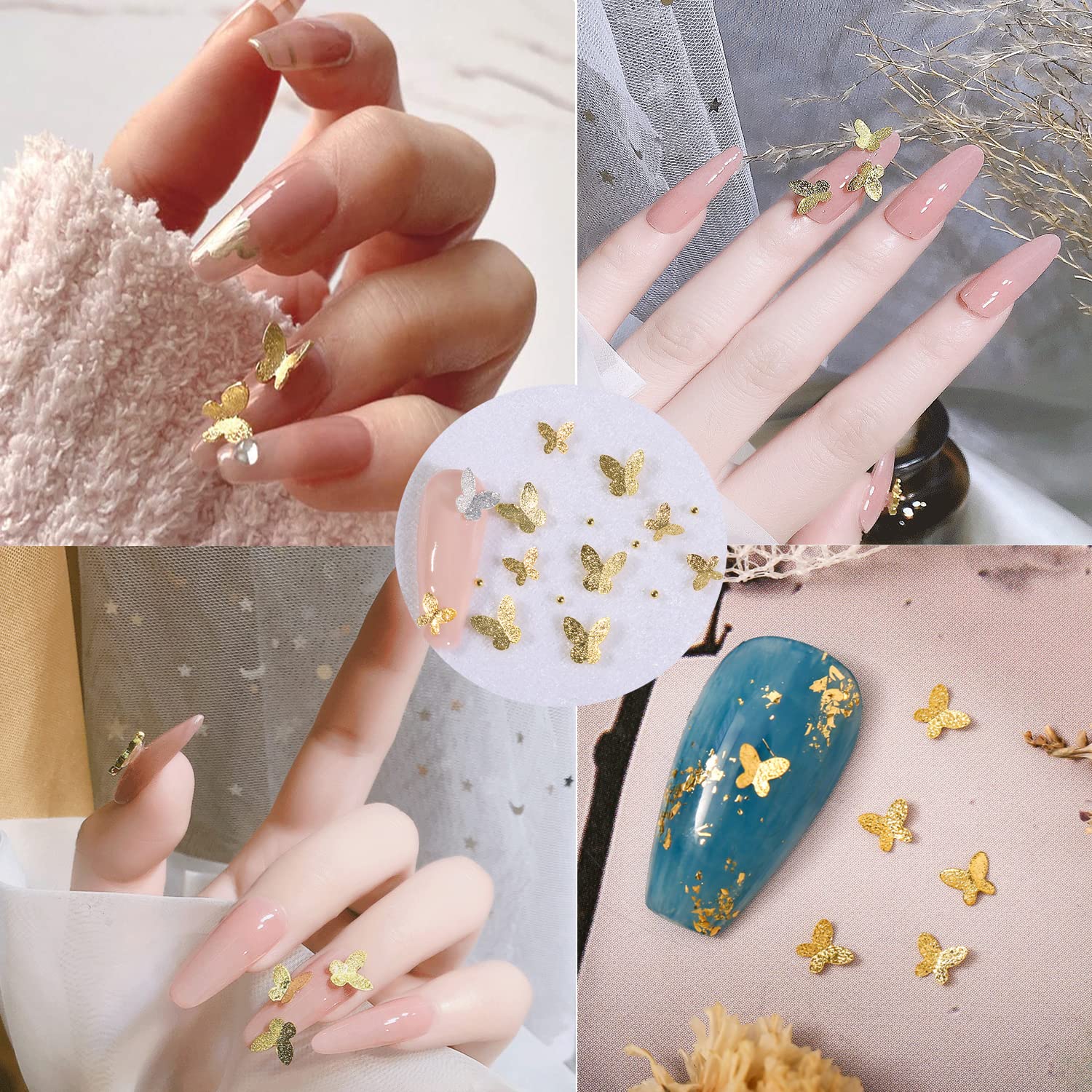 Amazon | ZHEJIA 3Dネイルパーツ 蝶型 ネイルアートジュエリー （3つの