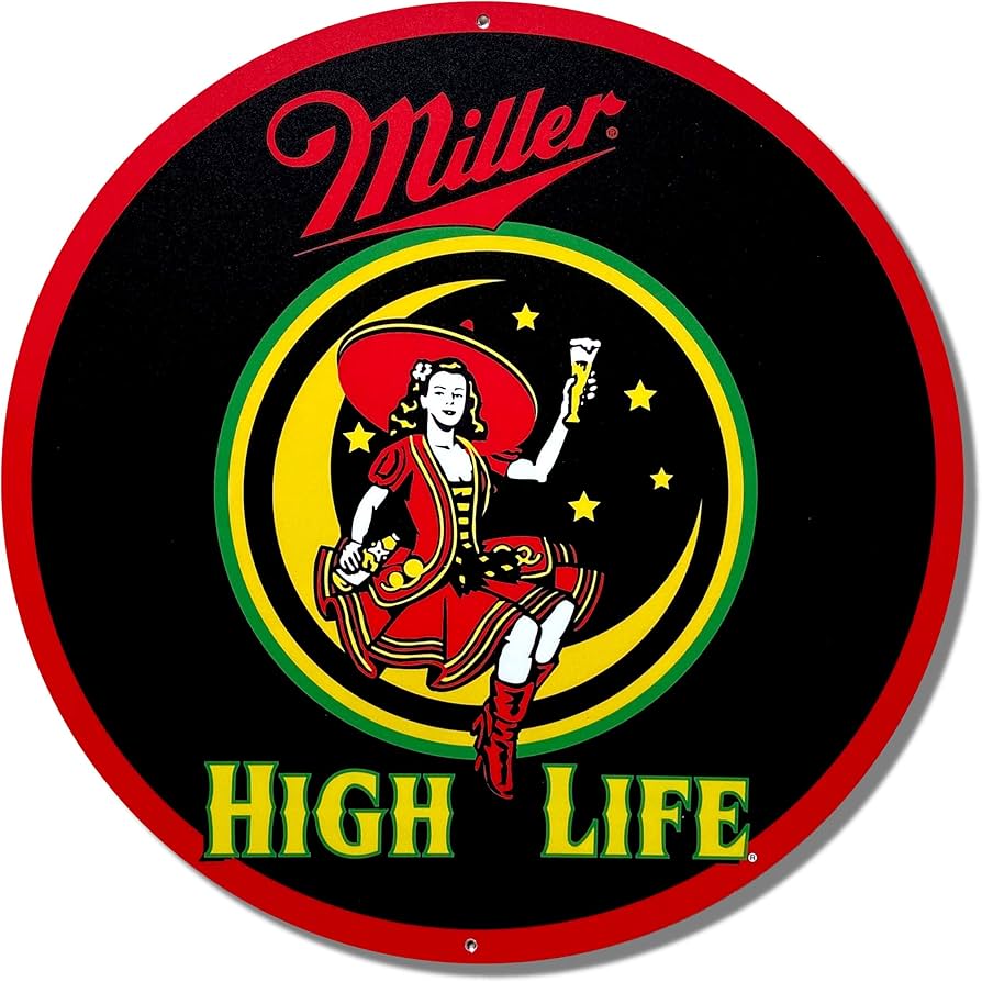 Amazon.com: Vintage Signs Miller High Life Lady in The Moon Beer