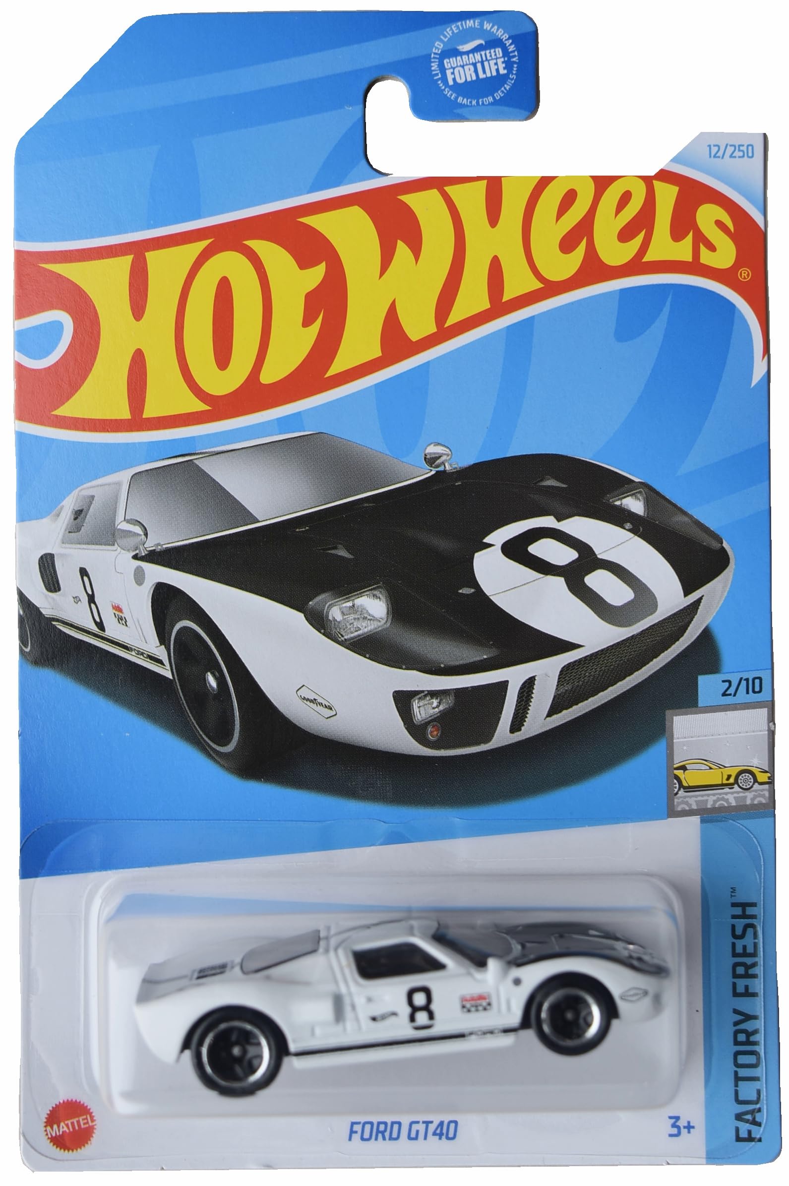 Amazon.com: Mattel Hot Wheels Ford GT40, Factory Fresh 2/10 [White