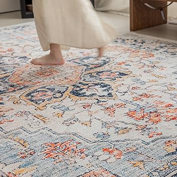 VK VK·LIVING 5x7 Area Rug Washable Rugs for Living Room Rug