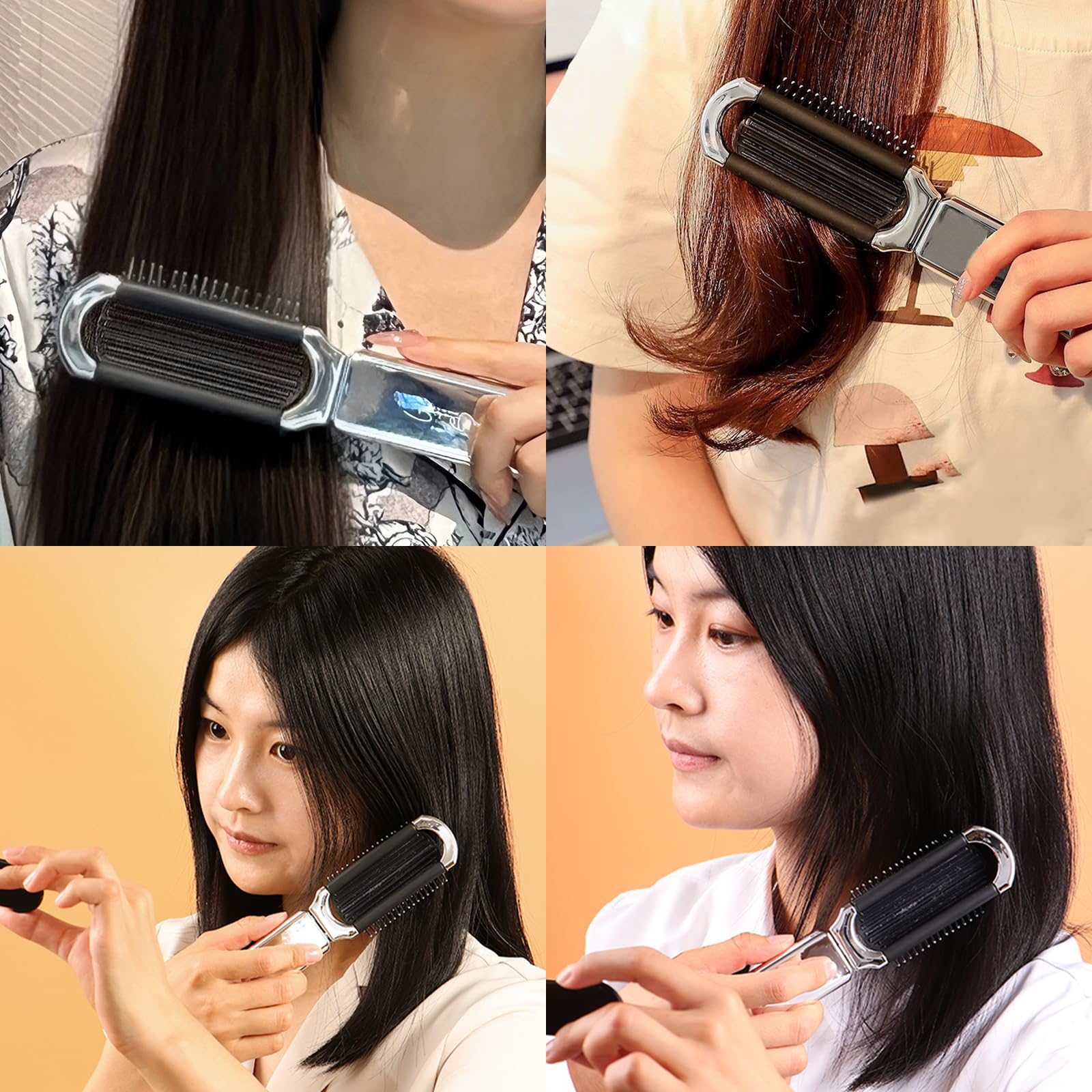 Amazon.co.jp: Coollooda 折りたたみブラシ 鏡付き 軽量 櫛 くしミラー