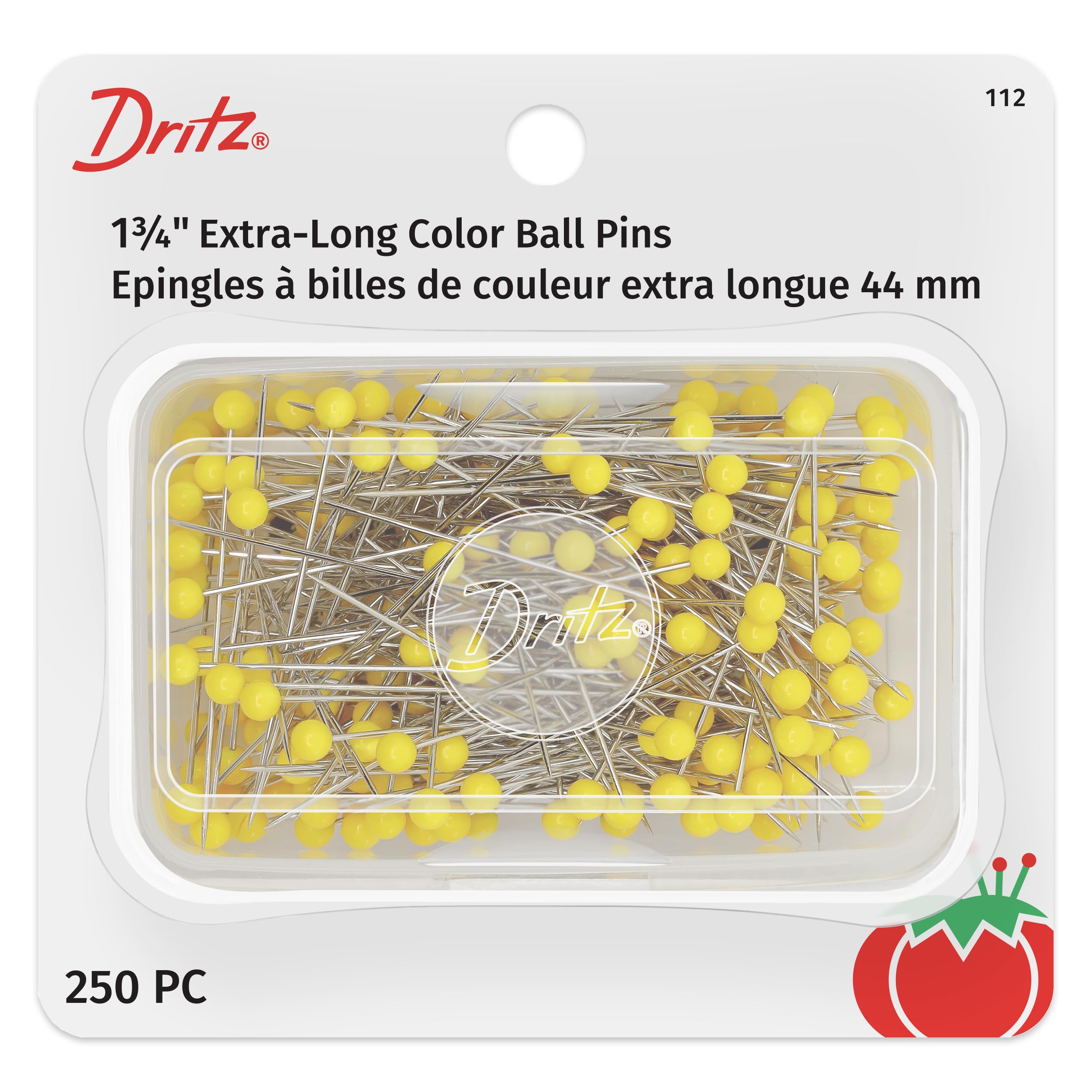 Amazon.com: Dritz 112 Color Ball Pins, Extra Long, 1-3/4-Inch (250