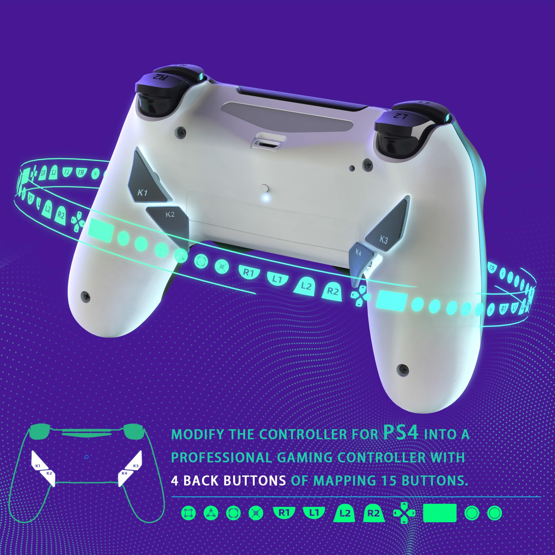 Amazon | eXtremeRate ps4 slim proコントローラーJDM-040/050/055に