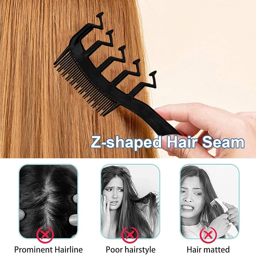Amazon.co.jp: ヘアコーム 3 in 1 女性用櫛 Z字型多機能櫛 多目的くし