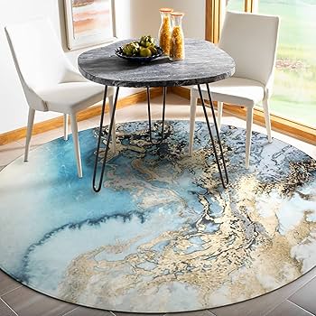 Amazon.com: Lahome Marble Round Area Rug - 5'3