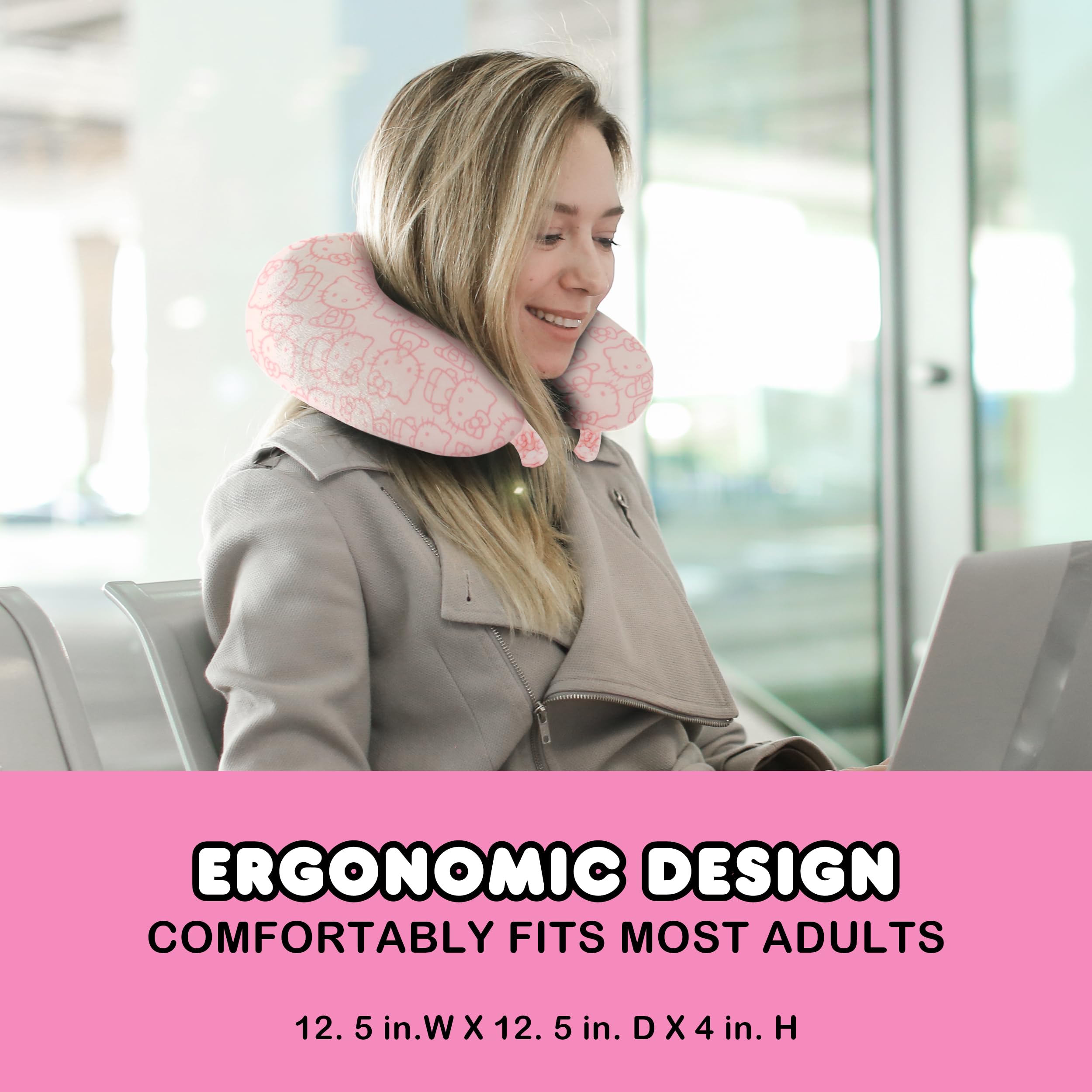 Amazon｜FUL ハローキティ ネックピロー 全面プリント 低反発素材 旅行