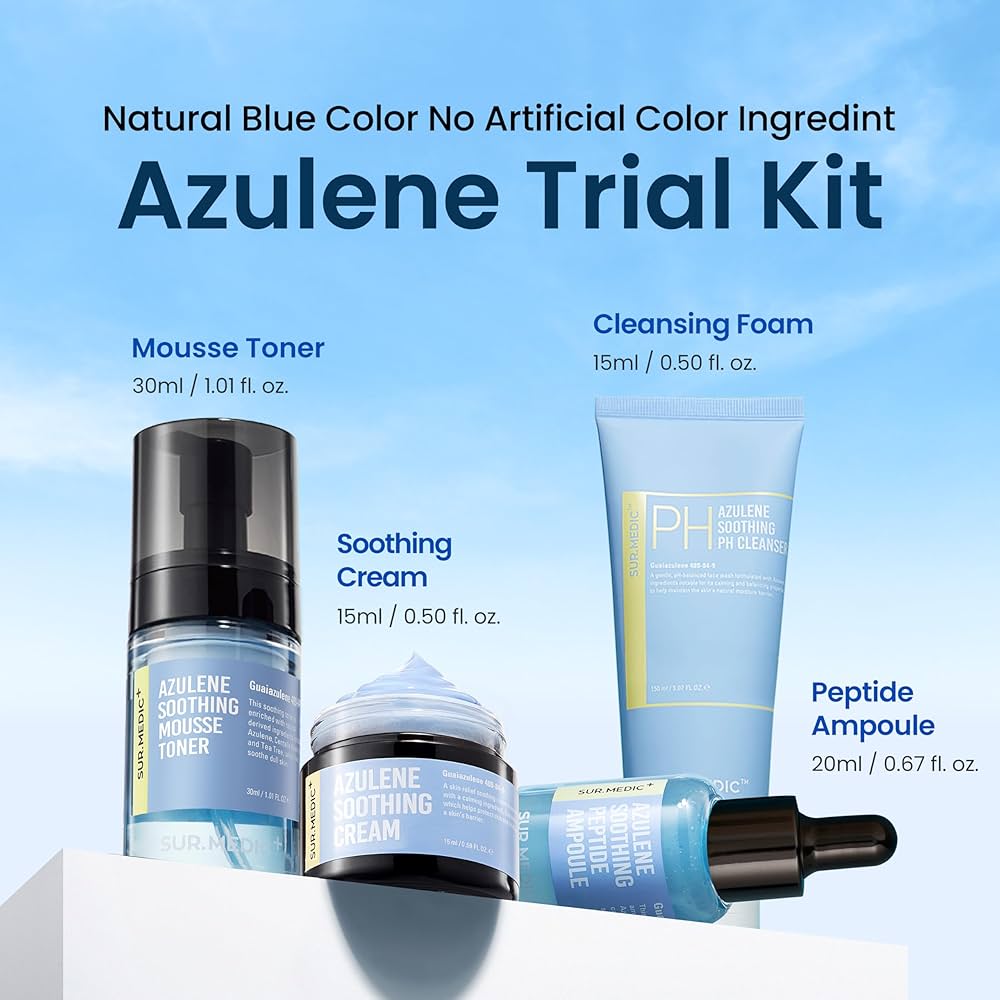 Amazon.com: SURMEDIC AZULENE Soothing Trial Kit, Korean Skincare