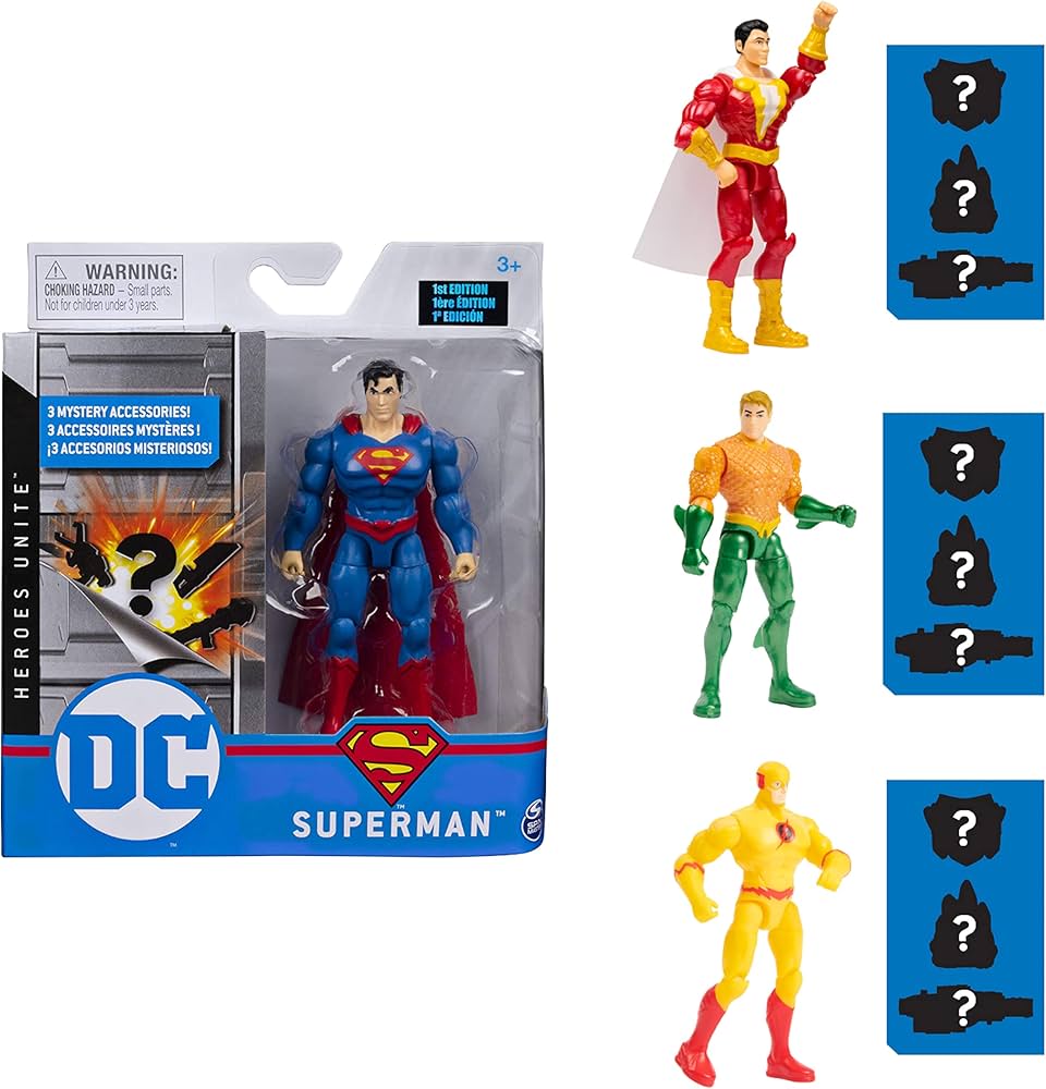 DC Comics 10 cm SUPERMAN 3 Gizem Aksesuarlı Aksiyon Figürü, Macera