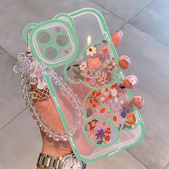 Amazon.com: IAIYOXI for iPhone 8 Case with Cute Flowers Bear