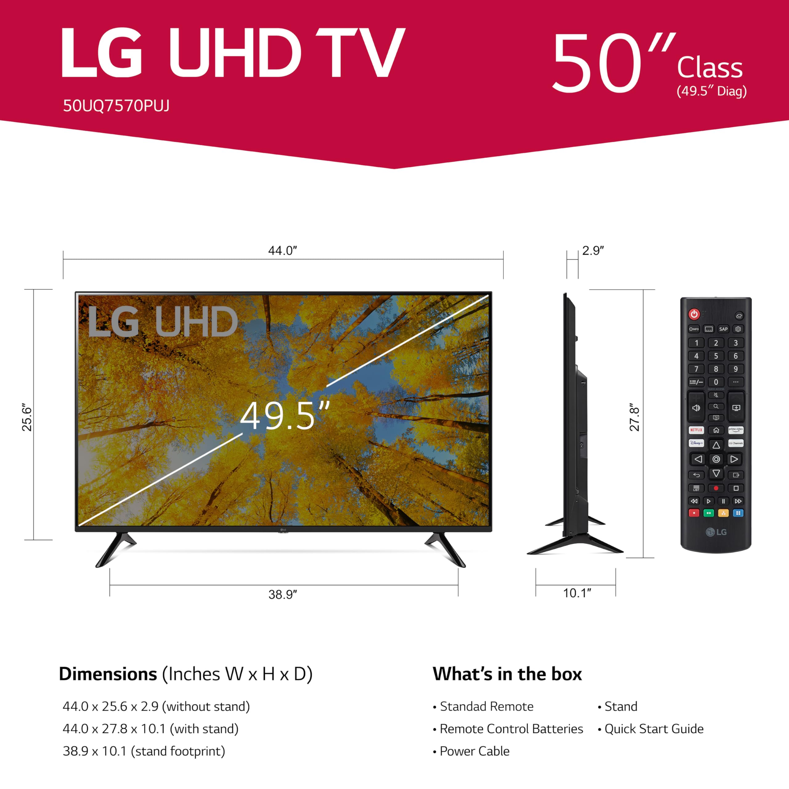 Amazon.com: LG 50-Inch Class UQ7570 Series 4K Smart TV, AI-Powered