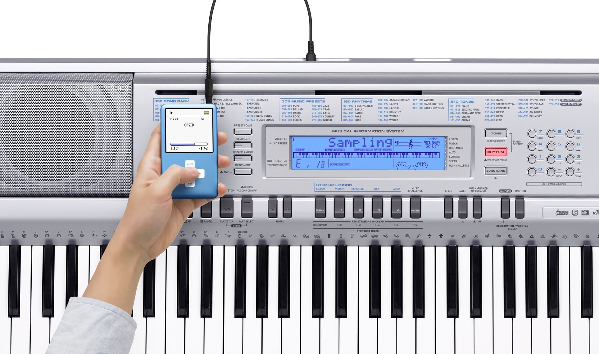 Amazon.co.jp: CASIO ハイグレードキーボード 76鍵 標準ピアノ形状鍵盤