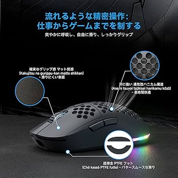 Amazon | DIERYA Falcon M1 ワイヤレスゲーミングマウス 無線 24000DPI