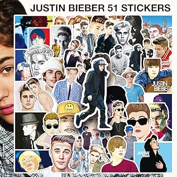 Amazon.co.jp: ジャスティン・ビーバー ステッカー 51枚セット PVC