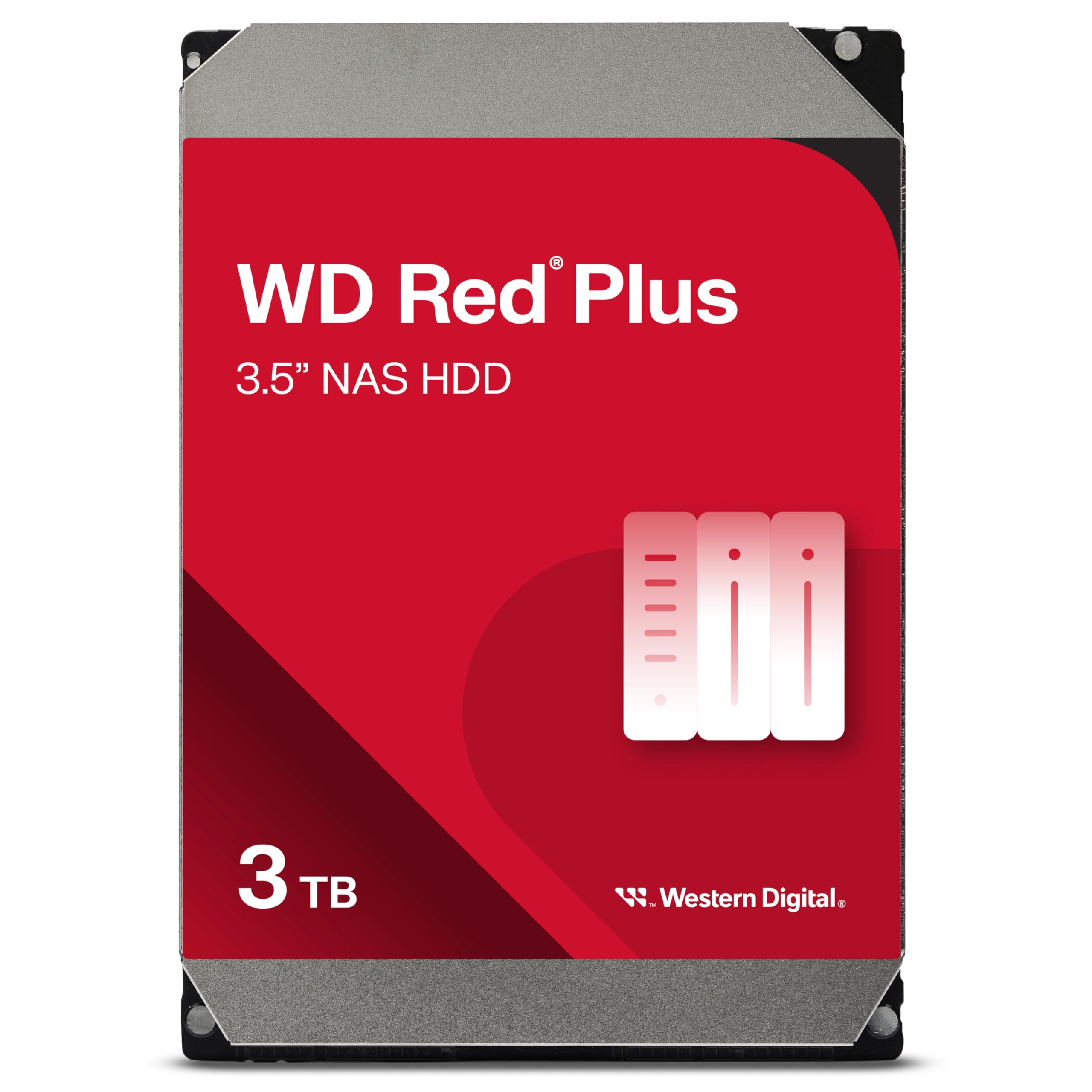 Western Digital 3TB WD Red Plus NAS Internal Hard Drive HDD - 5400