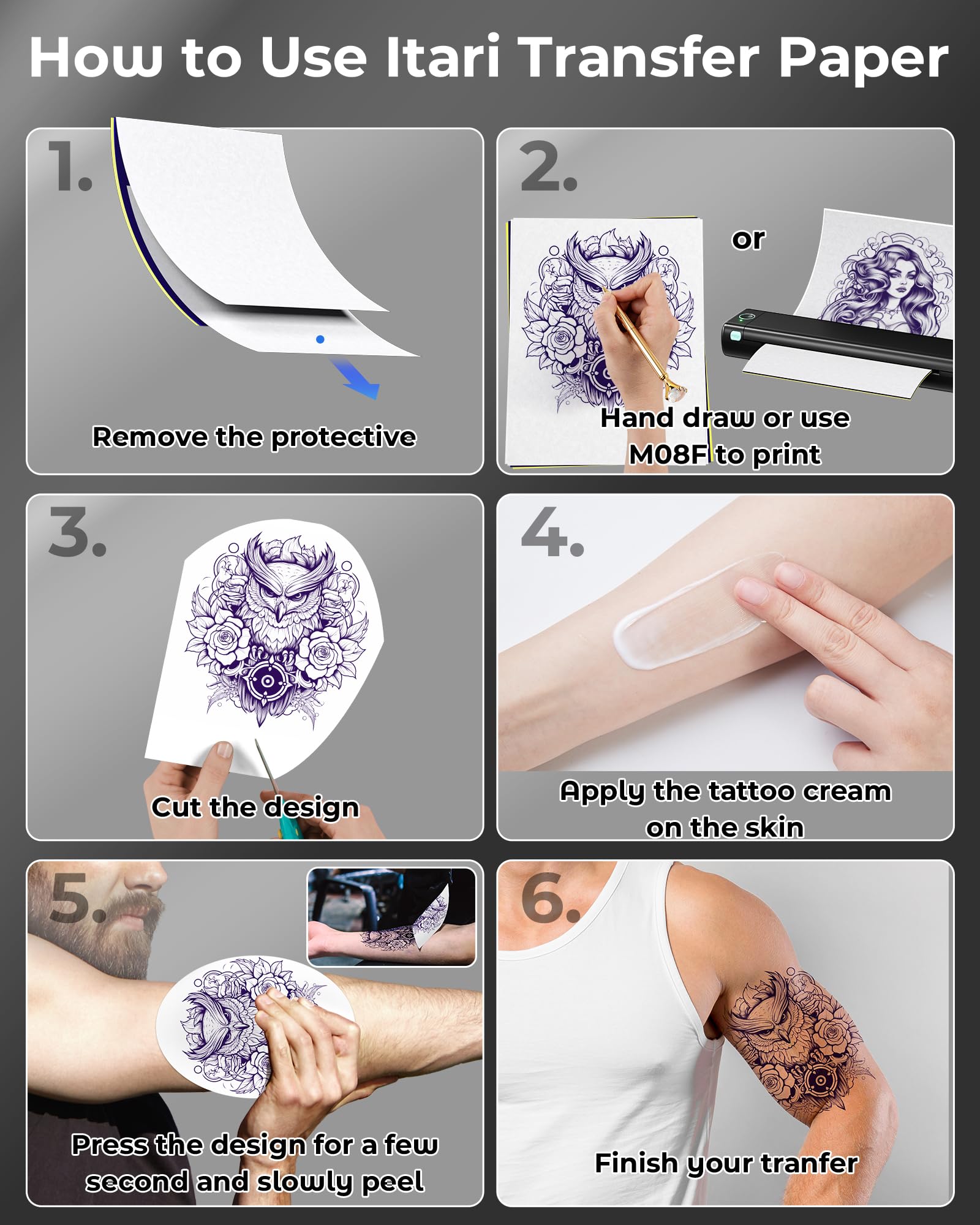 Amazon | Itari A4 サーマルコピー 用紙 タトゥー 転写紙 A4サイズ 150