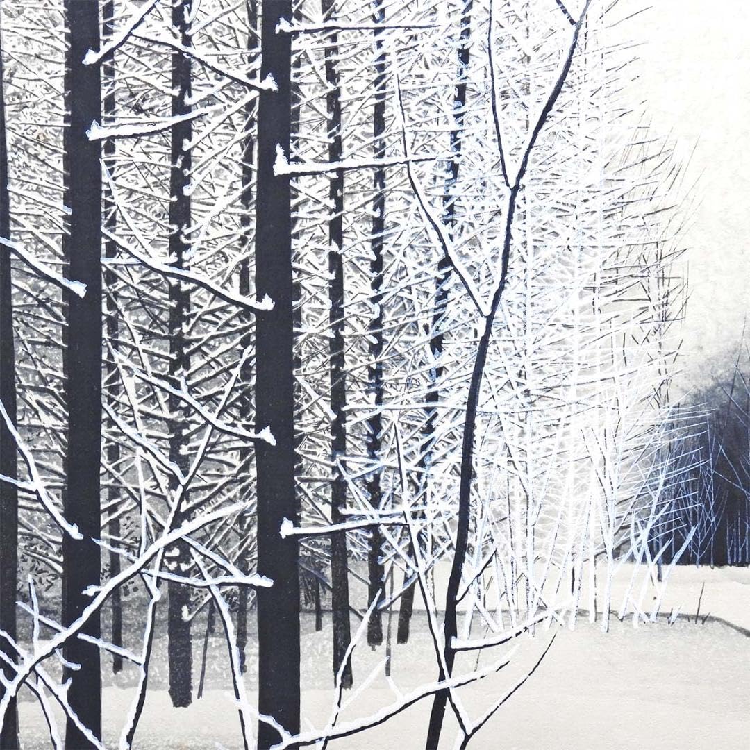 Amazon.co.jp: 加山又造 雪 風景画 雪景色 冬 額装 日本画家 木版画