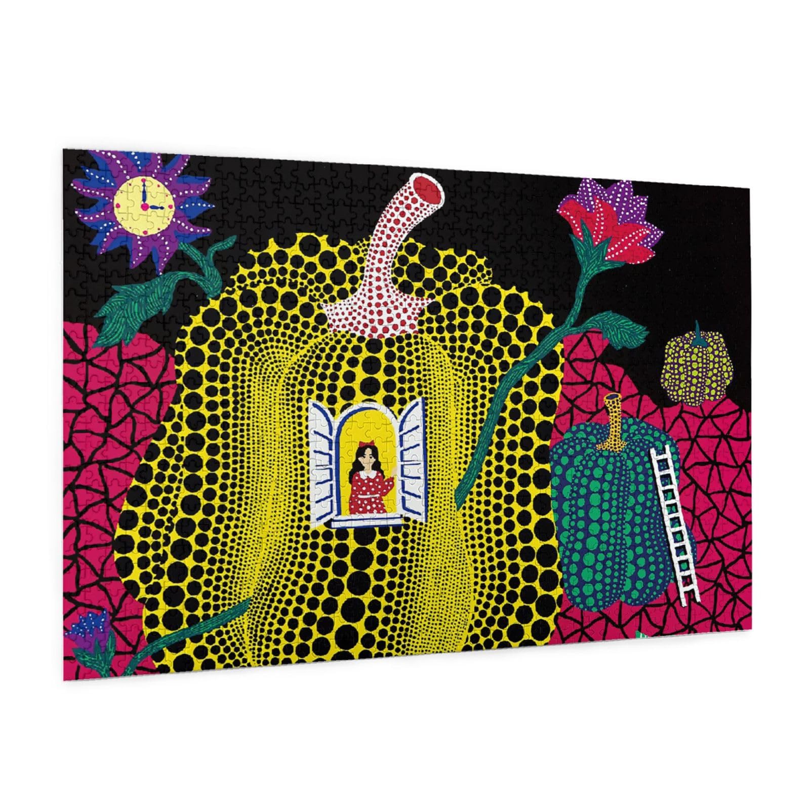 Amazon.co.jp: 1000ピース ジグソーパズル 草間彌生 木製パズル 子供