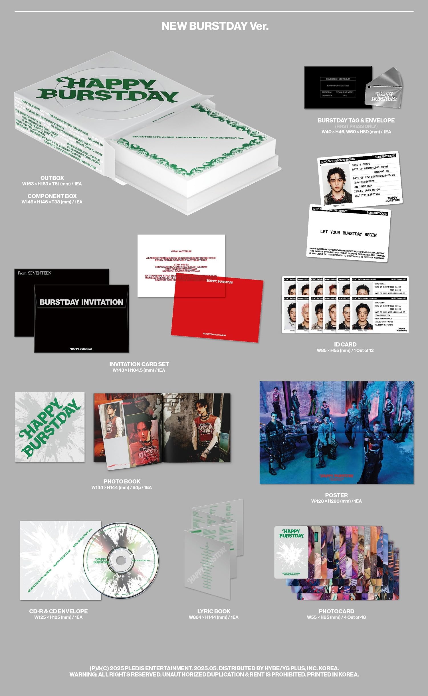 Amazon.co.jp: セブンティーン SEVENTEEN Happy Burstday 5th Album