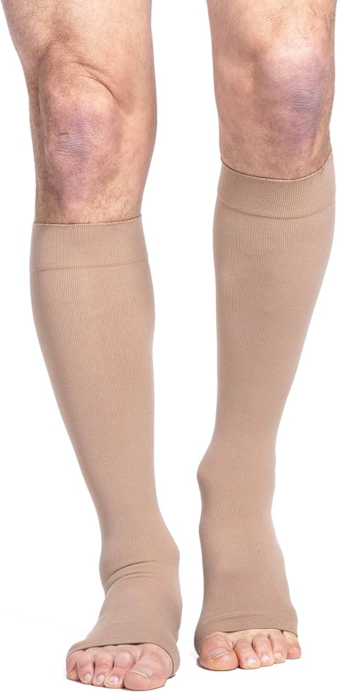 Amazon.com: SIGVARIS Men's & Women's Essential Cotton 230 Open Toe