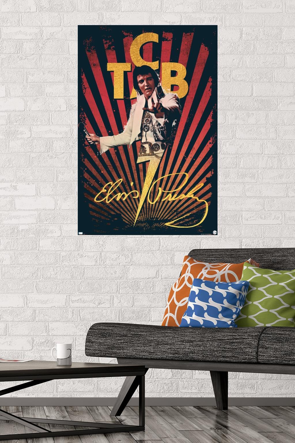 Amazon.co.jp: Trends International Elvis Presley - T.C.B. ウォール