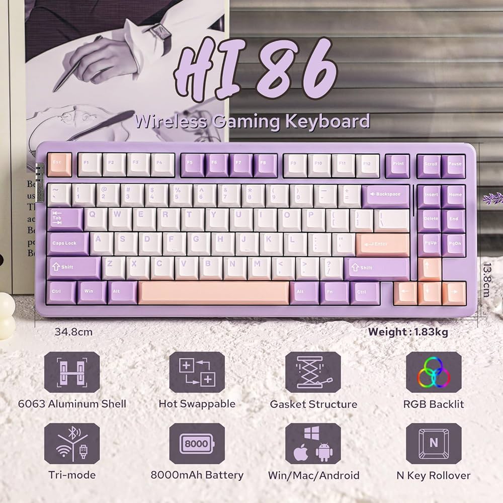 Amazon | EPOMAKER x LEOBOG HI86 ワイヤレスゲーミングキーボード