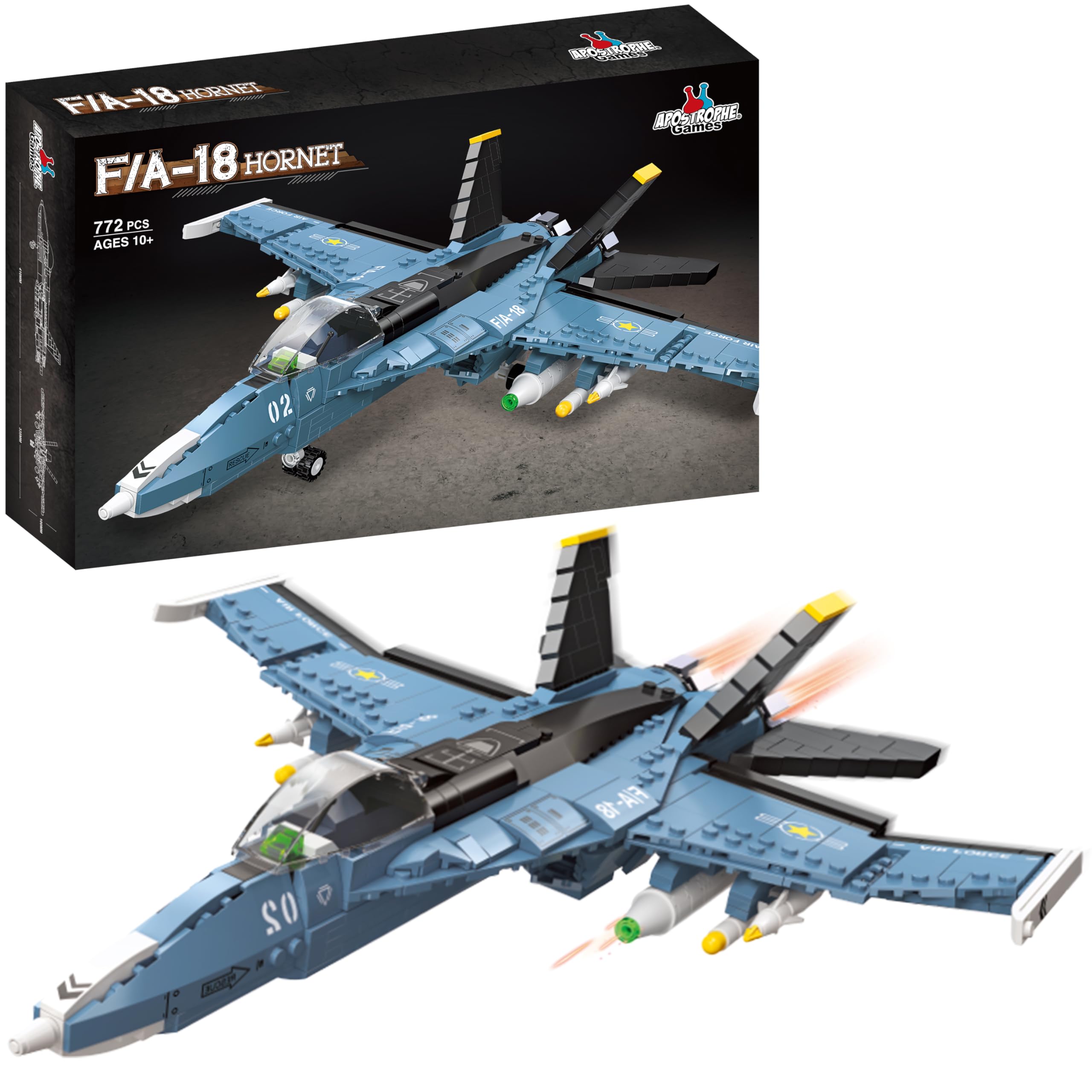 Amazon.com: Apostrophe Games F/A-18 Hornet Fighter Jet Building