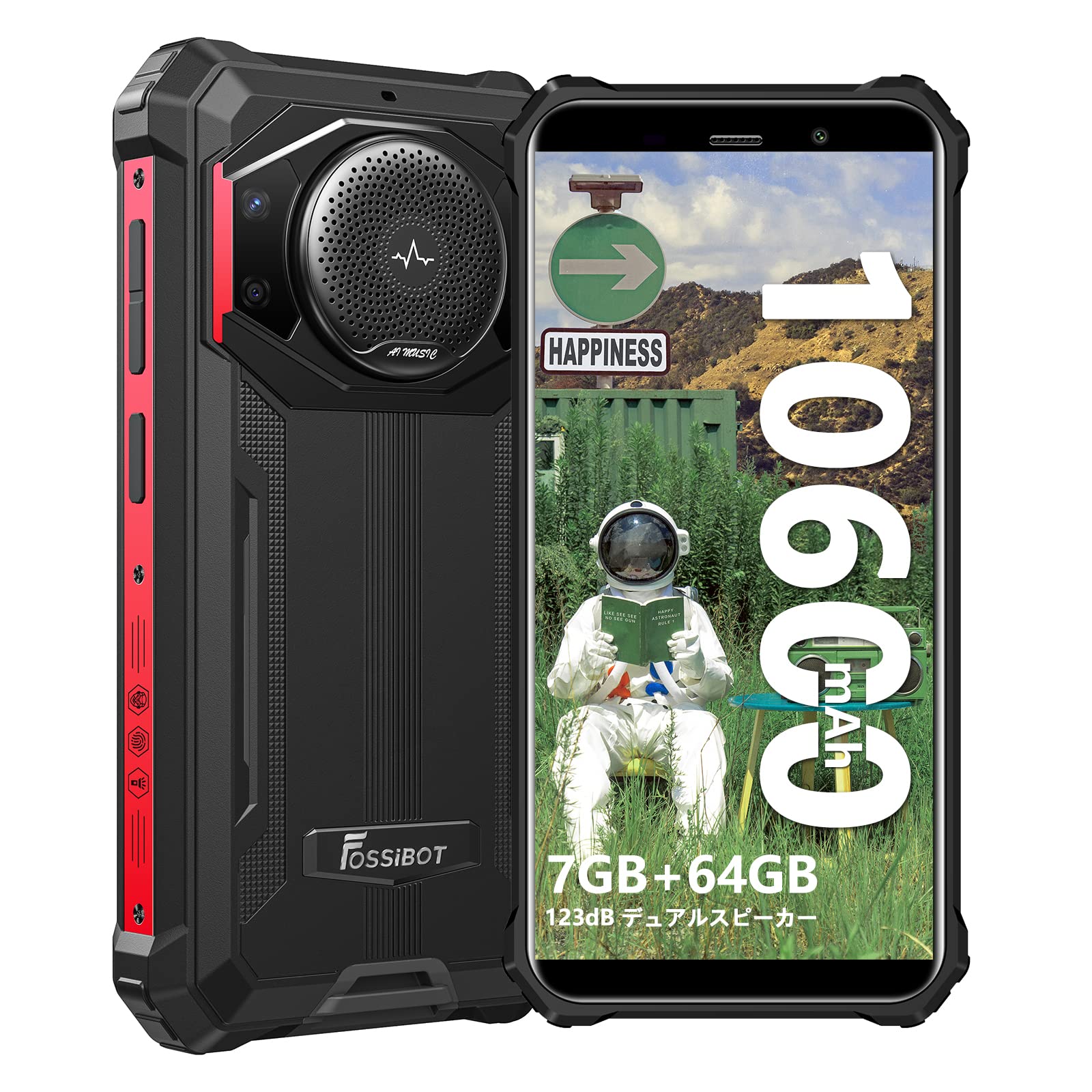 Amazon | SIMフリー スマホ 本体,IP68防水防塵耐衝撃 スマートフォン