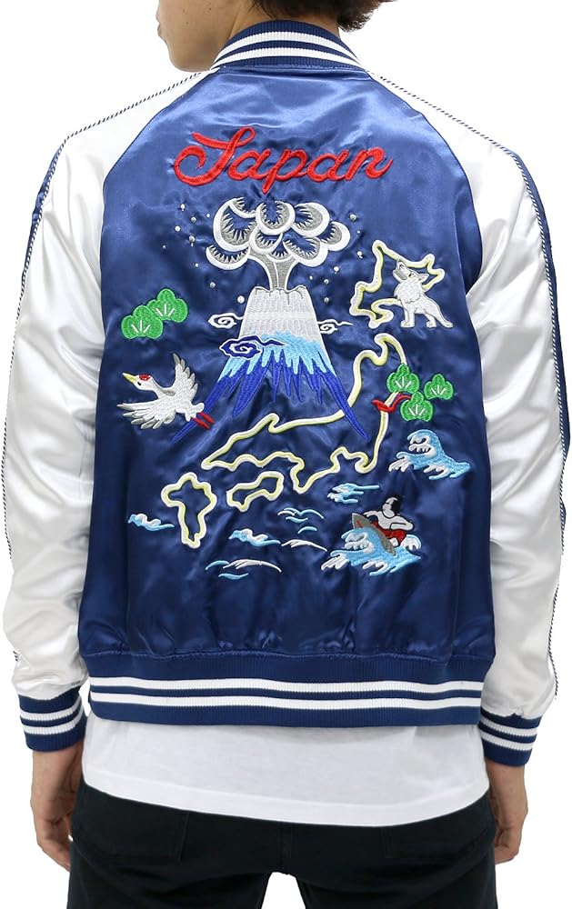 Baycrest Men's Souvenir Jacket Sukajan Embroidered Jacket Wolf