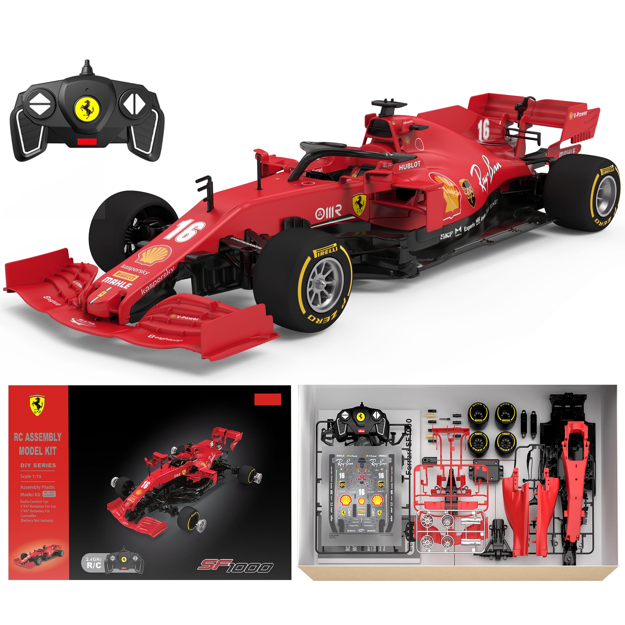 Amazon.com: Voltz Toys Licensed Ferrari F1 SF1000 RC Car Building