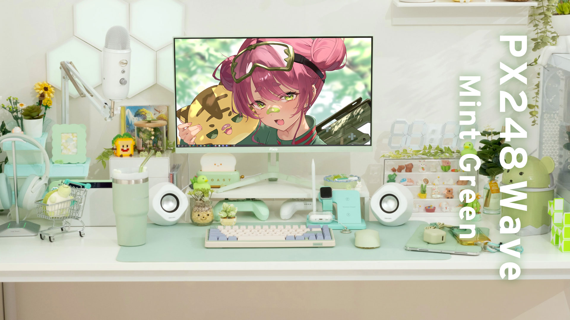 Amazon.co.jp: Pixio PX248 Wave Mint Green ゲーミングモニター