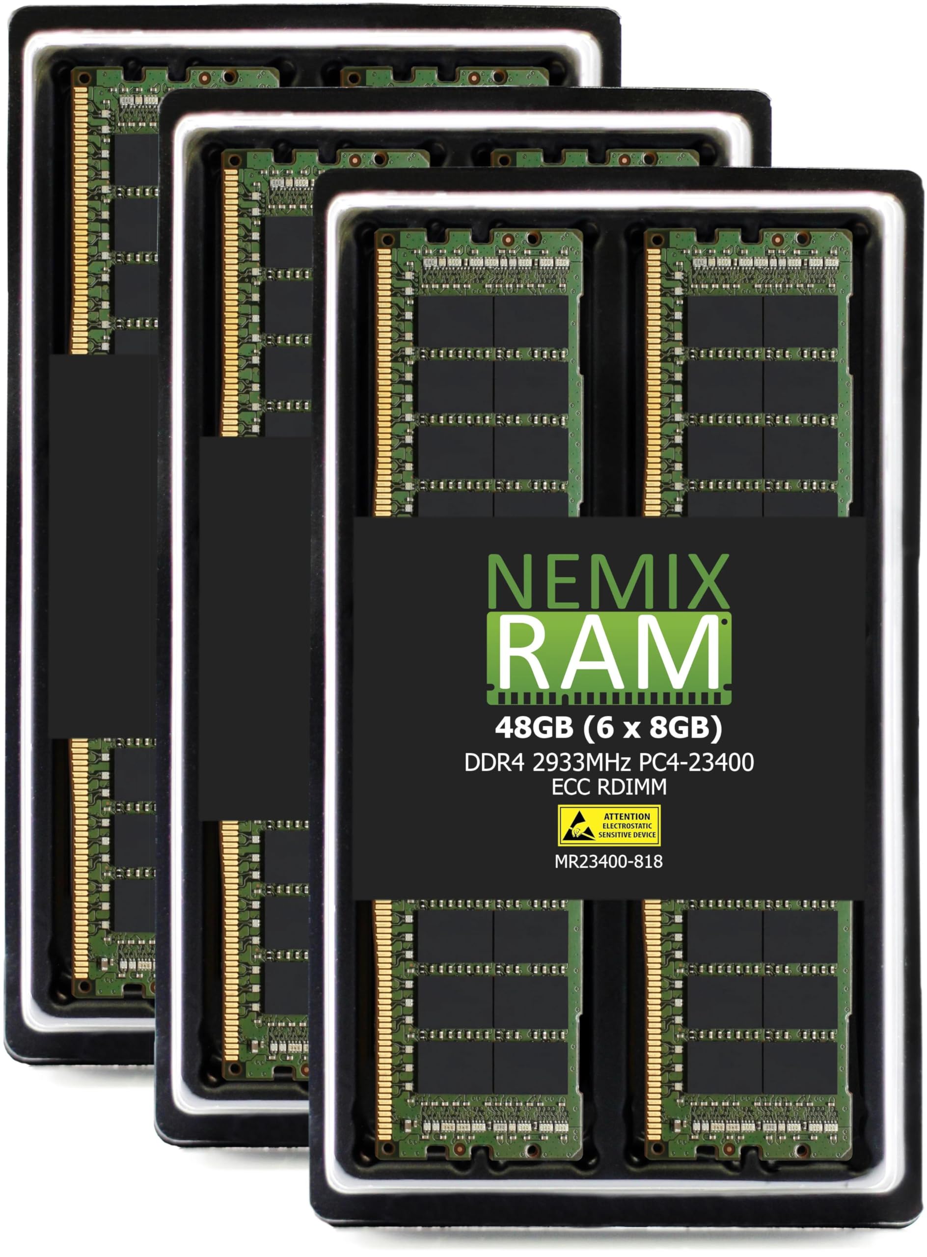 NEMIX RAM 48GB (6X8GB) DDR4 2933MHZ PC4-23400 1Rx8 1.2V CL21 288
