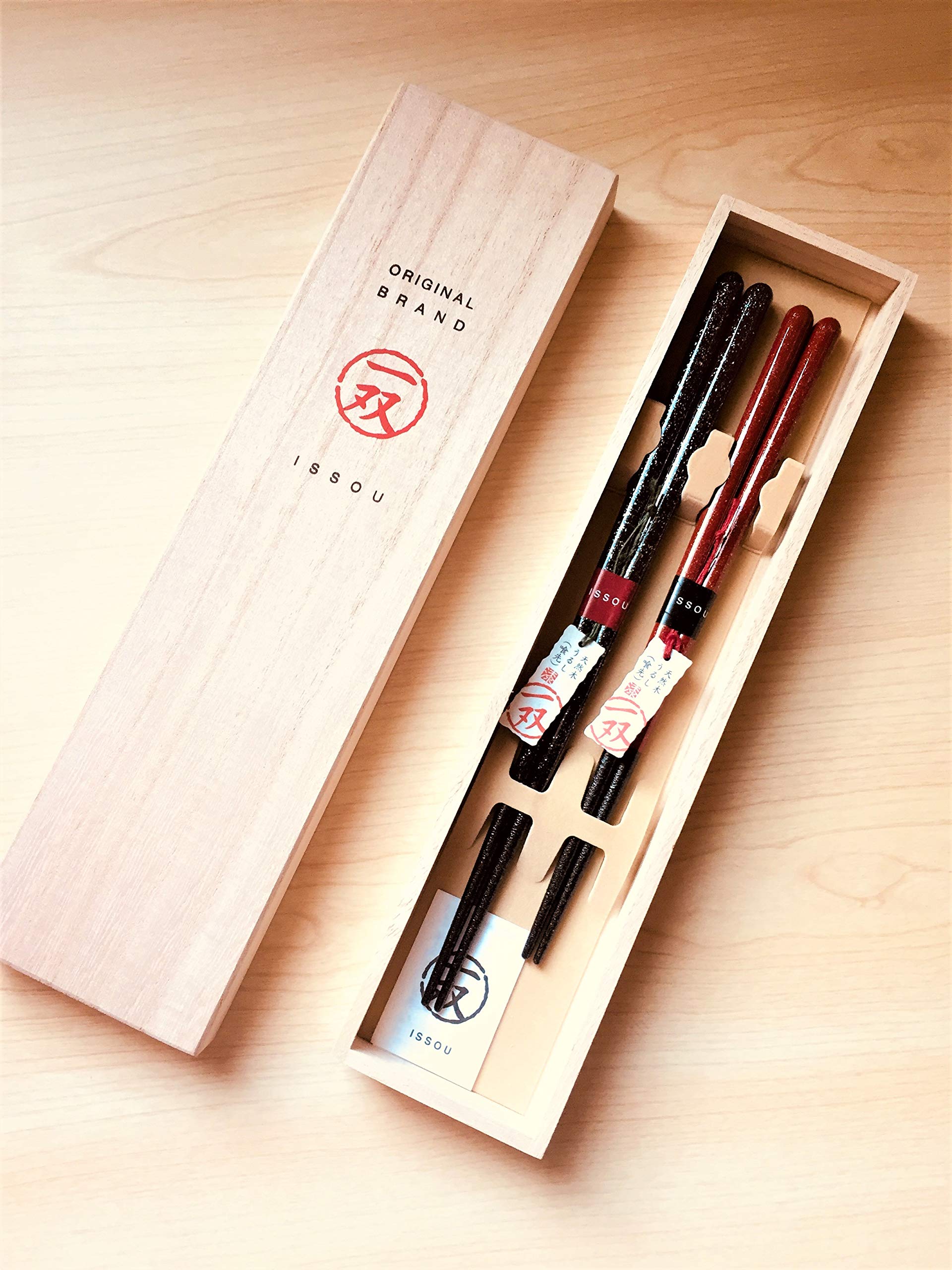 Amazon | 夫婦箸 結婚祝い 桐箱 箸 ペア 二膳セット 高級箸 粋柄 若狭