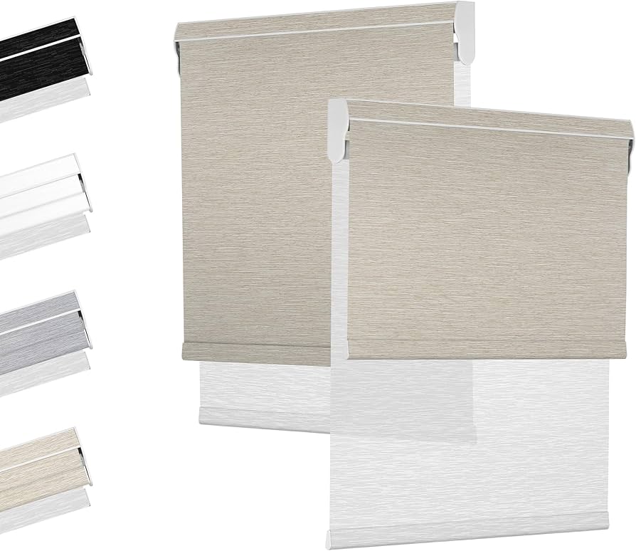 Amazon.com: Boolegon Dual Roller Shades with Cassette Valance