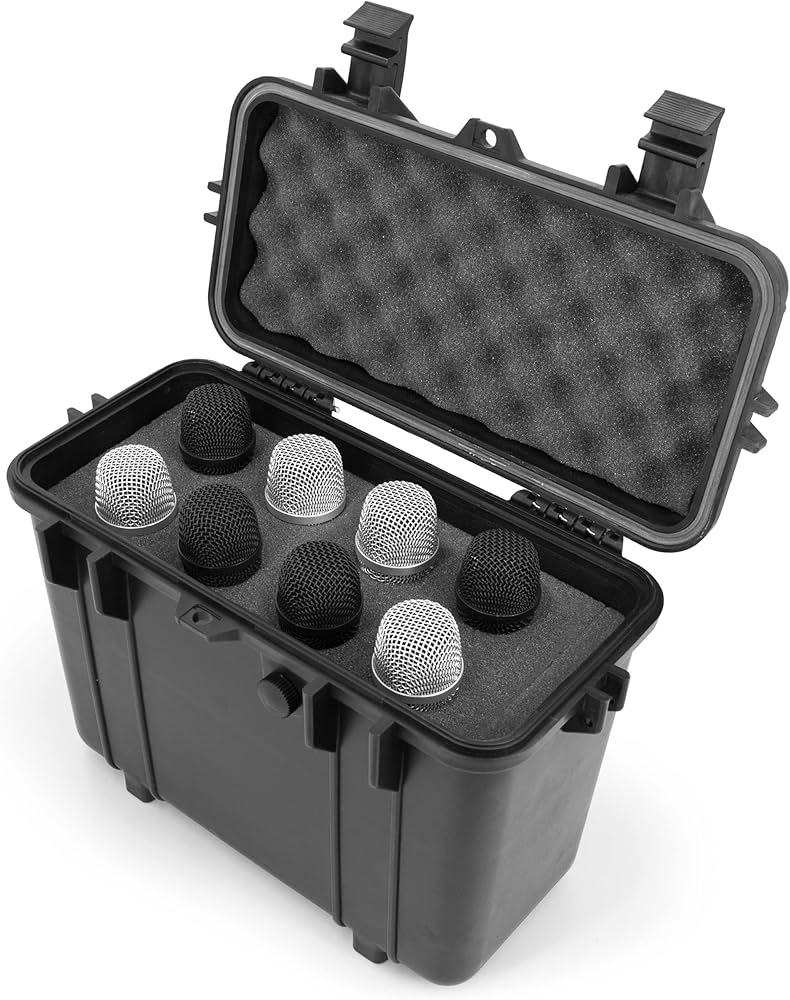Amazon.com: CASEMATIX Microphone Hard Case for 8 Mics Compatible