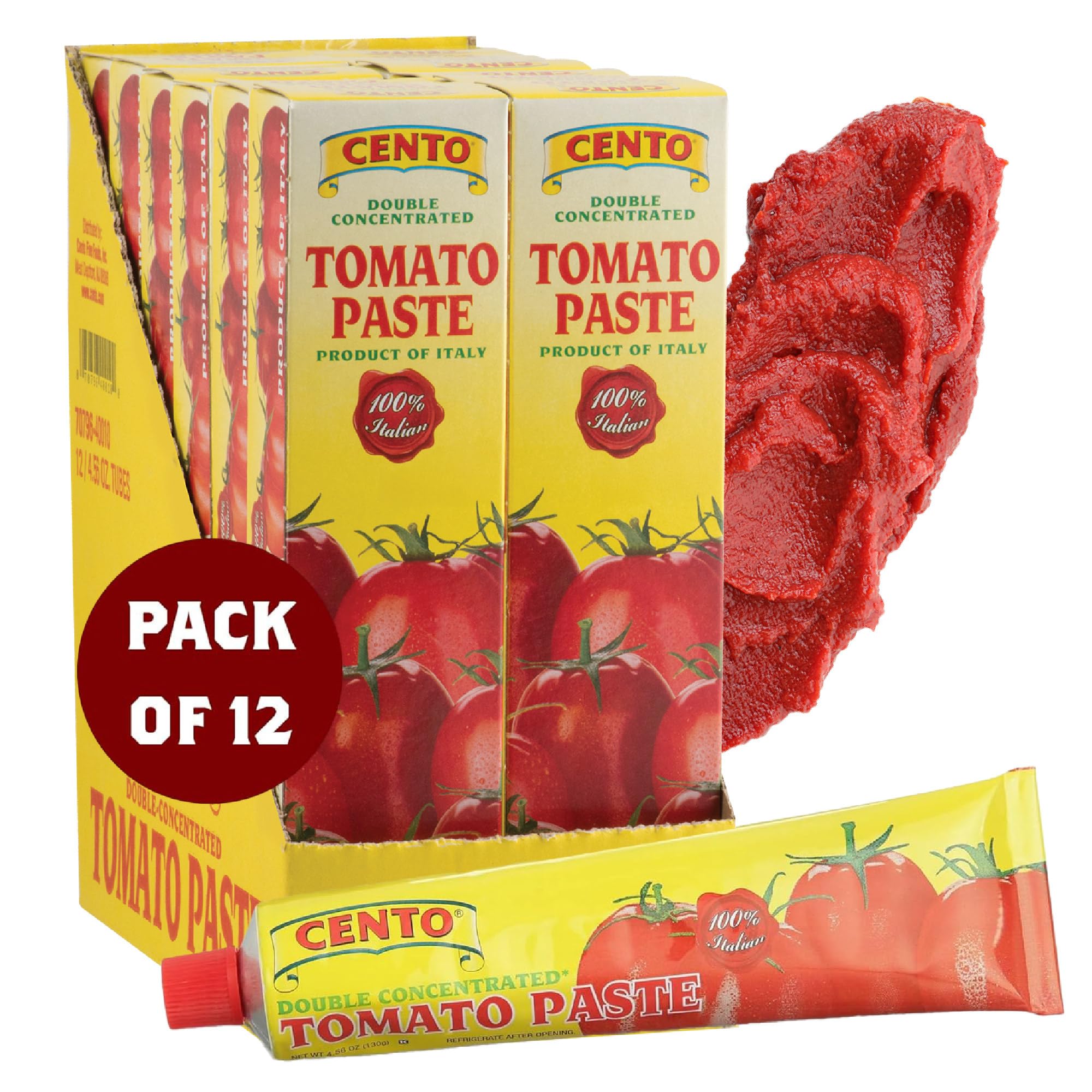 Amazon.com : Cento Tomato Paste, 4.56 Oz Tube (Pack of 12) Double