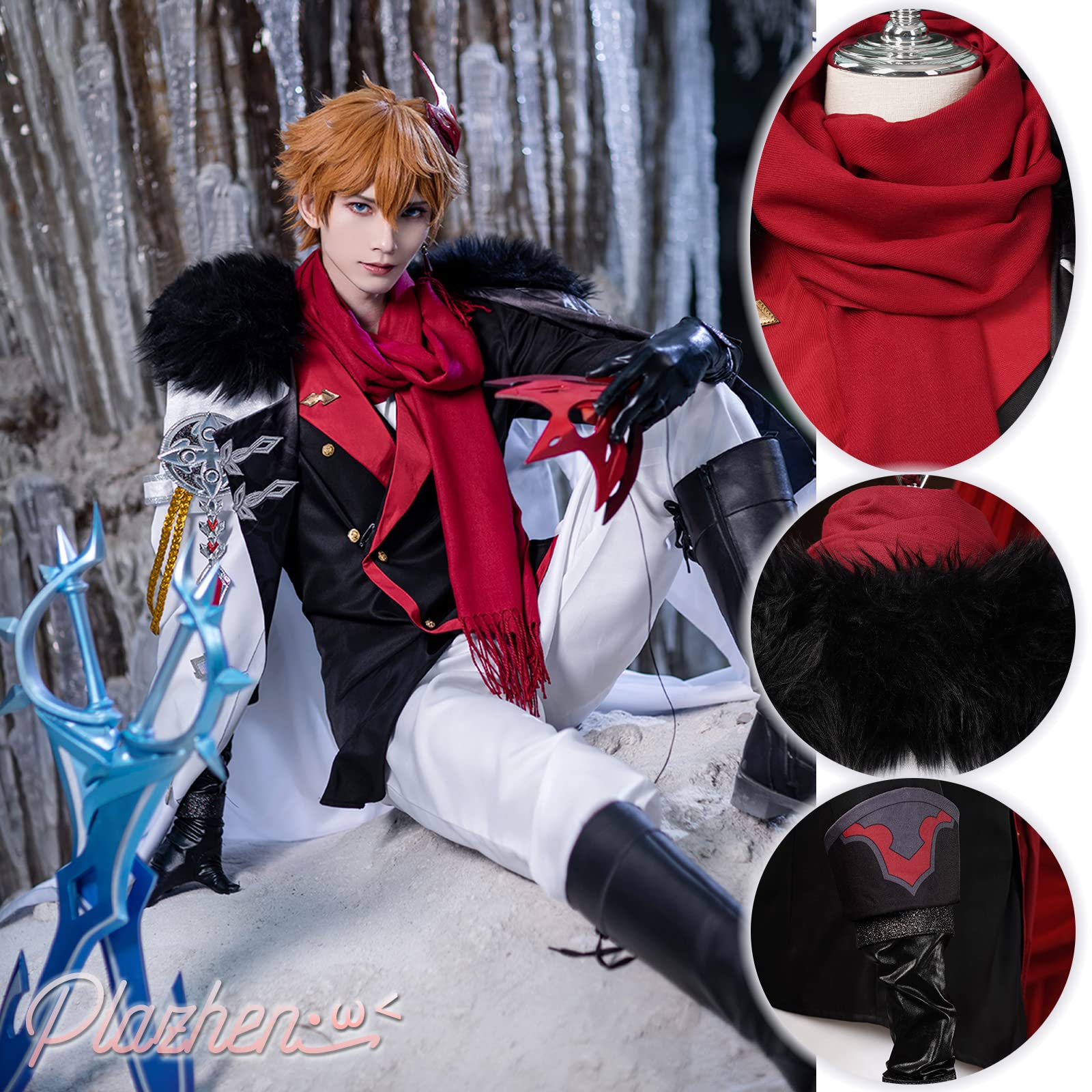 Amazon.co.jp: Plazhen 原神 タルタリヤ コスプレ衣装 仮面、耳飾り