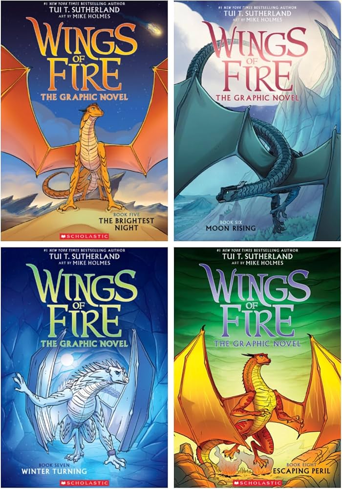Wings of Fire Graphic Novel Series 4 Books (#5-#8) - The Brightest