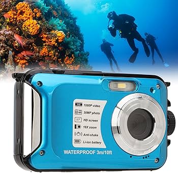 Amazon | JGGLD デジタルカメラ 水中防水 30MP 10FT プレゼント 防水性