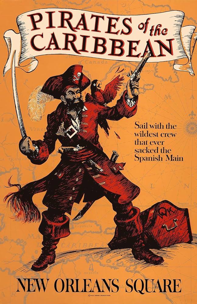 Amazon.co.jp: カリブの海賊ディズニーランドポスター（12 * 8