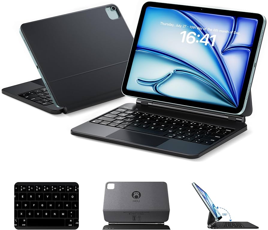 Amazon.com: HOU Magnetic Keyboard Case for iPad Air 13/Pro 12.9