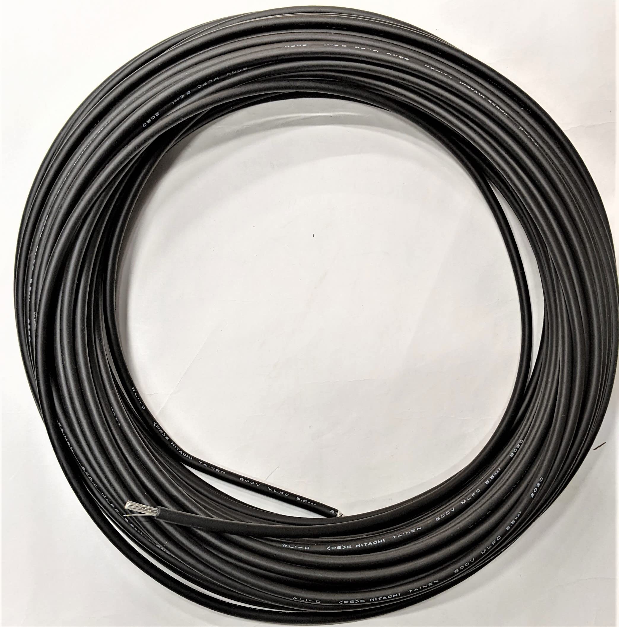 Amazon | 日立金属 MLFC(WL-1) 5.5sq 難燃ポリフレックス電線 【1m単位