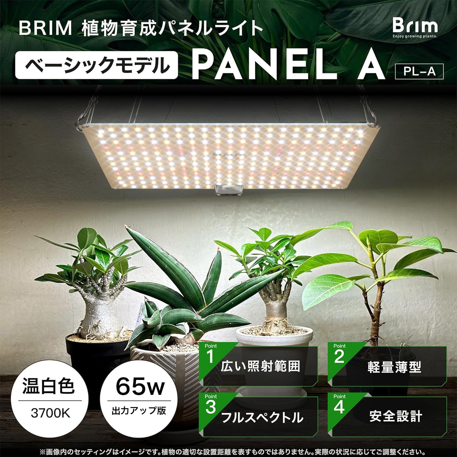 Amazon.co.jp: 【公式】BRIM(ブリム) PANEL A 植物育成ライト LED
