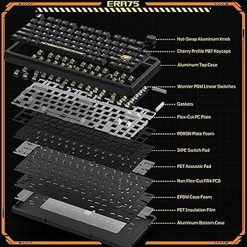 Amazon.com: Womier ERA75 75% Wireless Mechanical Keyboard with VIA