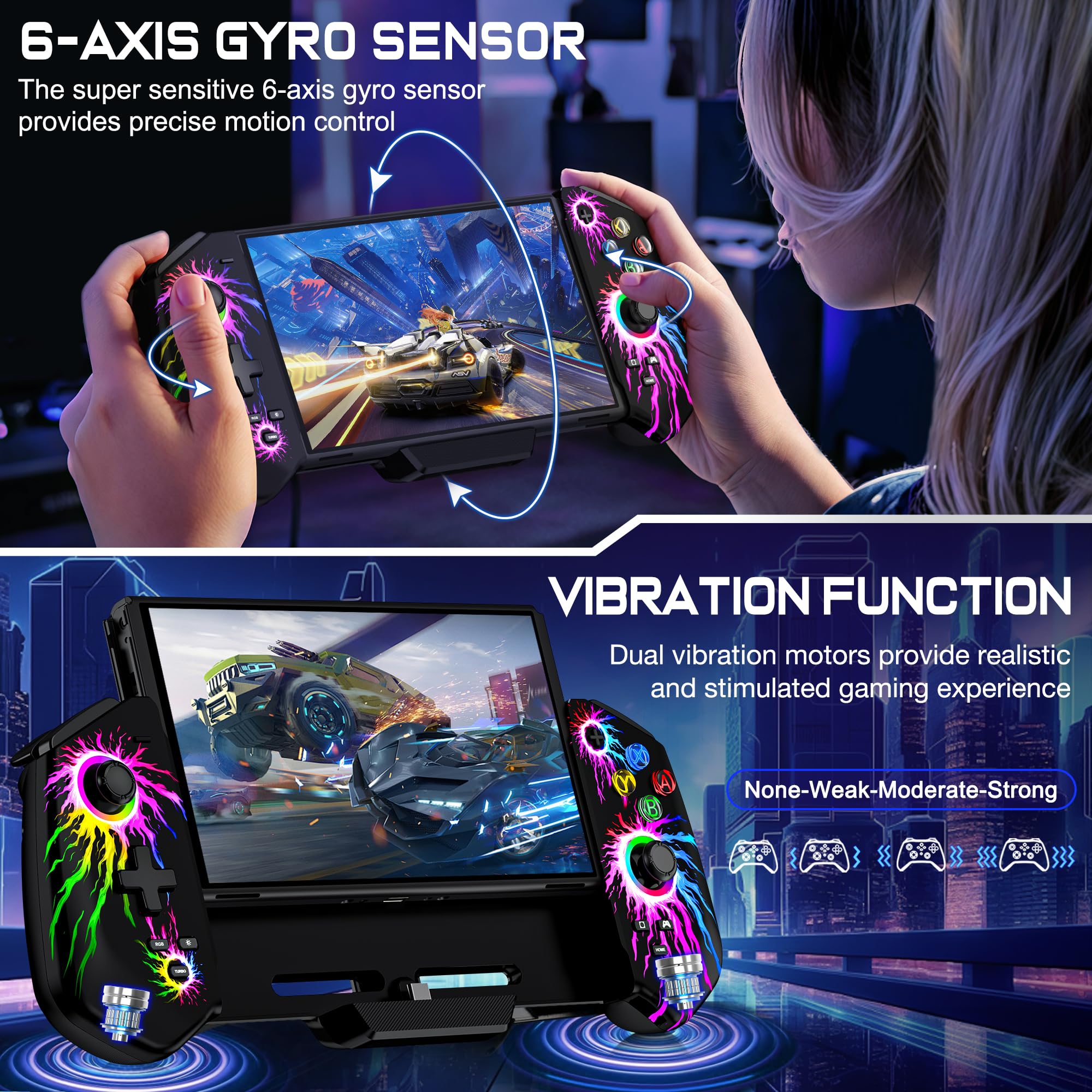 Amazon.com: KICKDOT Switch Controller with Hall Joystick for