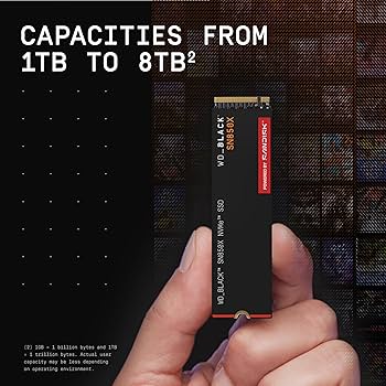 Amazon.com: WD_BLACK SN850X 2TB NVMe SSD - M.2 2280, Up to 7,300