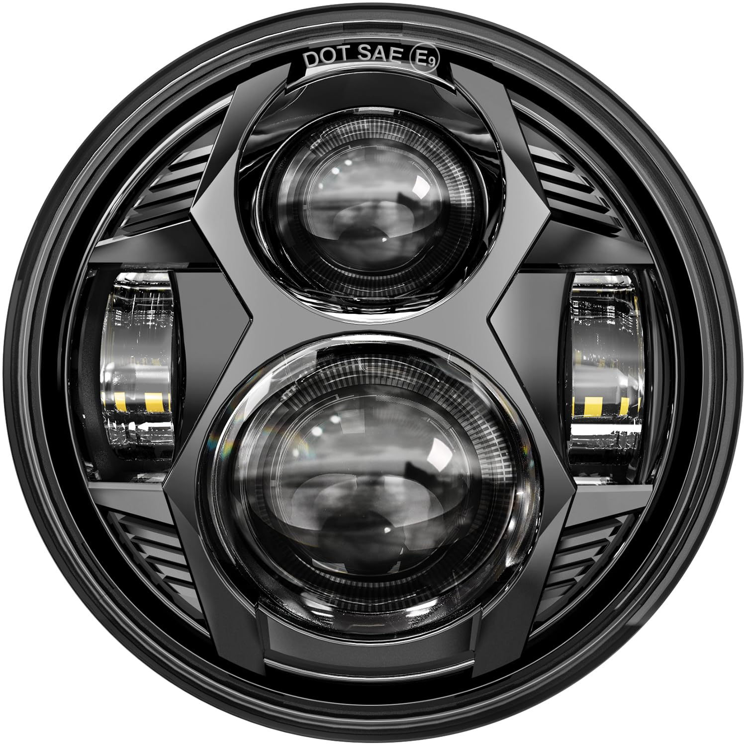 Amazon.co.jp: 5.75インチ ラウンド LED ヘッドライト 51W 5-3/4インチ