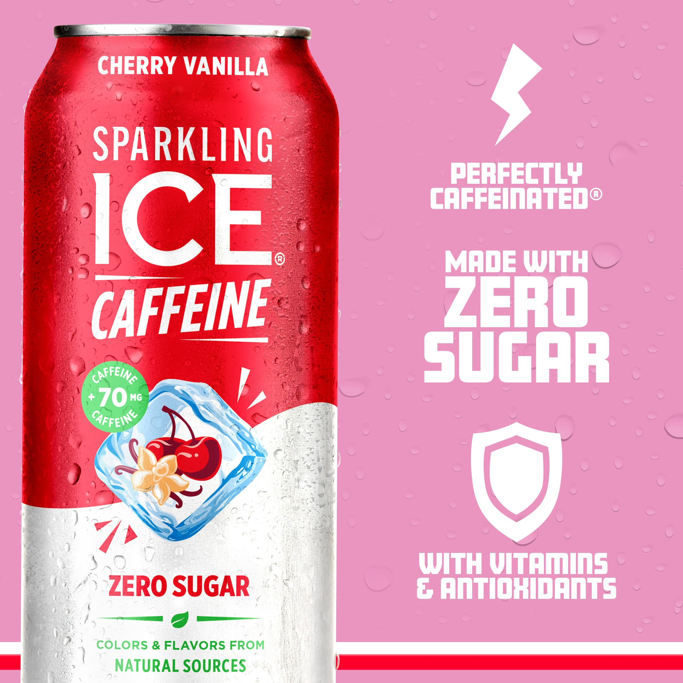 Amazon.com: Sparkling Ice Caffeine Cherry Vanilla Sparkling Water
