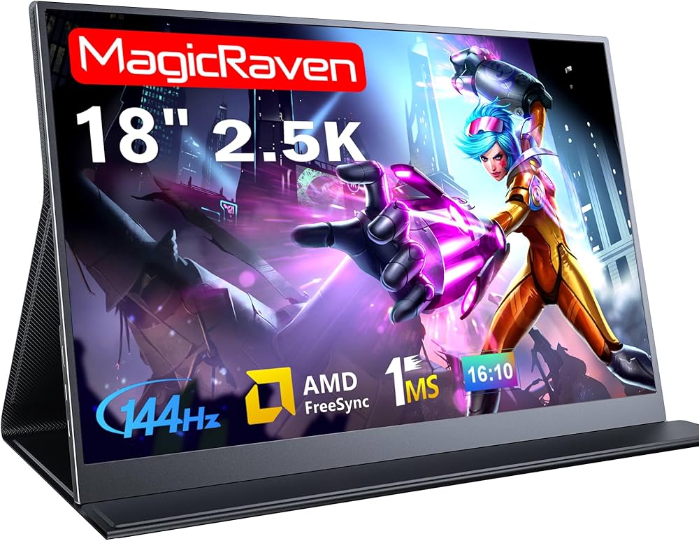 Amazon.co.jp: MAGICRAVEN モバイルモニター 18インチ 2.5K 144Hz 高速
