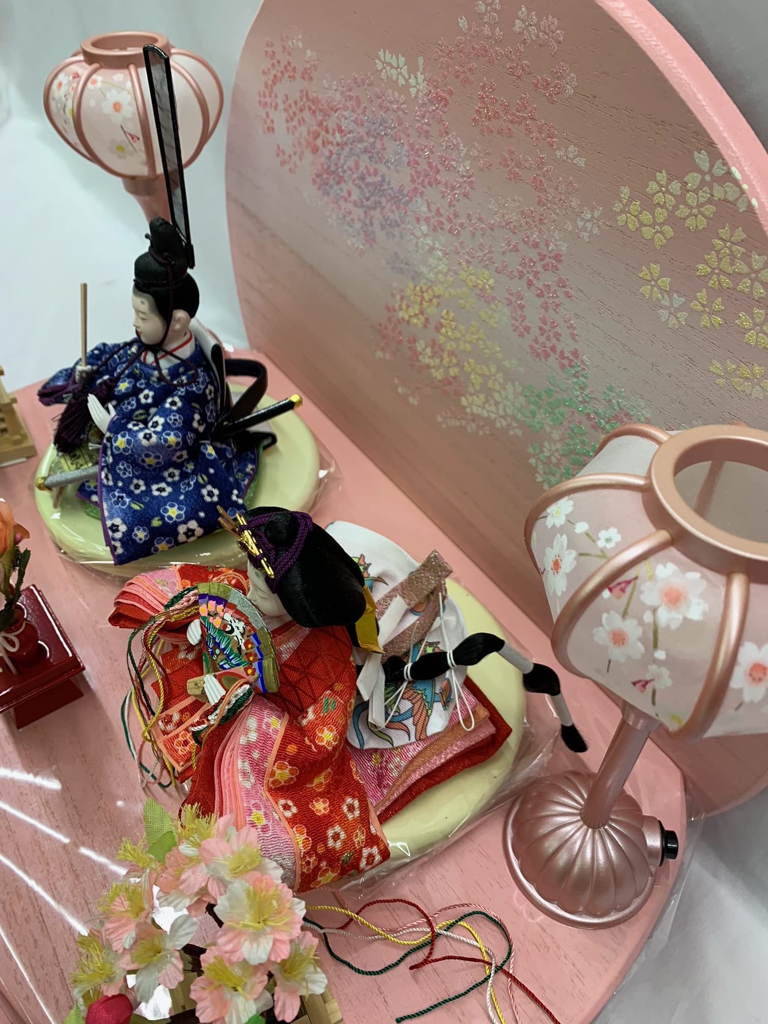 Amazon | 雛人形 桐二段飾 豆親王五人飾 三人官女セット ひな人形