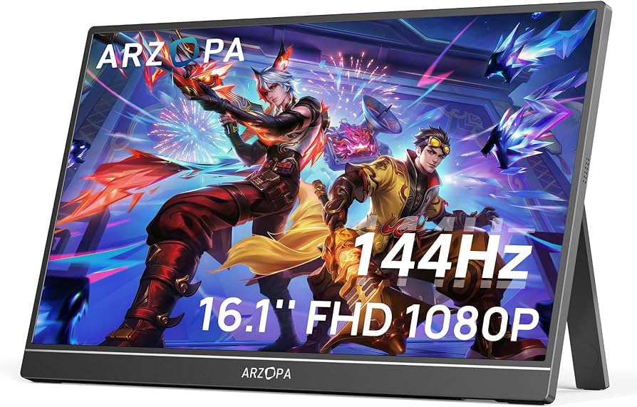 Amazon.com: ARZOPA 16.1'' 144Hz Portable Gaming Monitor, 106% sRGB